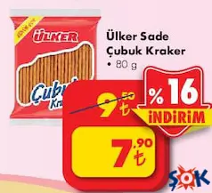 ÜLKER SADE ÇUBUK KRAKER 80 G fiyat ve kampanya bilgisi